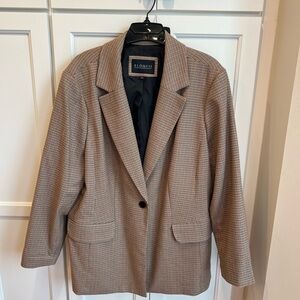 Eloquii Classic Tan Plaid Blazer